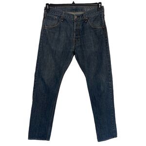 Bullhead Mens SZ 32x32 Fairfax Jeans Straight 5-Pocket Button-Fly Medium Wash